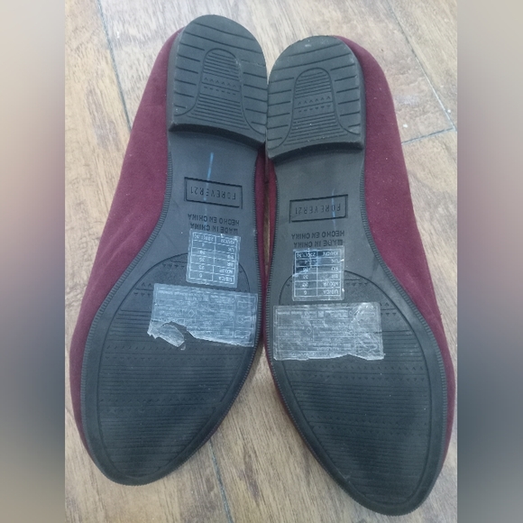 F21 mauve ballet flat loafers worn once - Picture 2 of 2